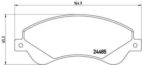 Комплект гальмівних колодок з 4 шт. дисків BREMBO P24065