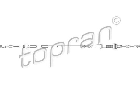 Трос газа TOPRAN / HANS PRIES 102 647