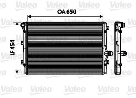 Радіатор охолодження VW Caddy III 1.6/2.0TDI 10- (AT/+/- AC) Valeo 734333