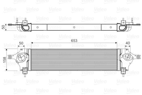 Радіатор інтеркулера Nissan Qashqai 1.5/2.0dCi 07-13 Valeo 818589