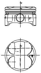 Поршень BMW 1 (E81/E87)/3 (E46/E90) 1.6-2.0 01-11 (84.50mm/+0.50) N40/N42/N45/N46 KOLBENSCHMIDT 40086620