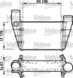 Радіатор інтеркулера Audi A4/A6/VW Passat 1.8/1.9TDI 95-05 Valeo 817625 (фото 1)