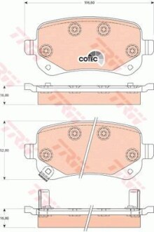 Колодки тормозные дисковые COTEC TRW GDB4176