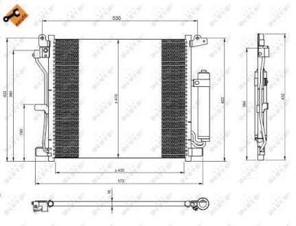 Радіатор кондиціонера NRF 350226