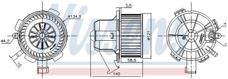 Вентилятор салона NISSENS 87503