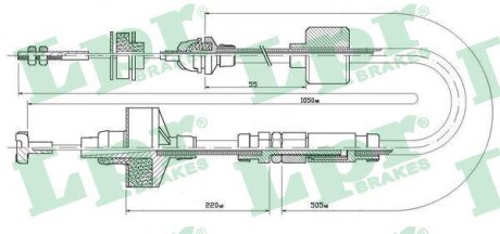 Трос зчеплення LPR C0309C