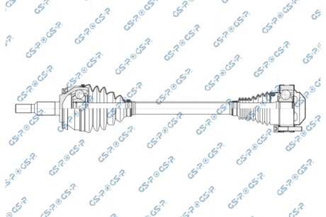 Піввісь (передня) VW T5 1.9TDi/2.0 03-15 (L) (38x27x645) GSP 261105OL