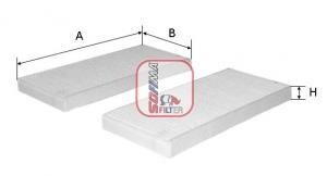 Фільтр салону BMW 1 (F40)/X2 (F39) 18-/2 (F44-F46)/X1 (F48)/i3 (I01)/Mini Couper 16- (к-кт 2 шт) SOFIMA S 3332 C