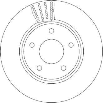 Диск гальмівний (передній) Nissan Leaf 10- TRW DF6754