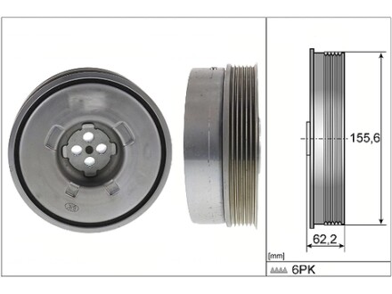 Шків колінвалу BMW X1 (F48) 15- B38 A15 A INA 544 0501 10