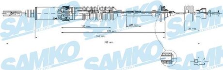 Трос зчеплення Samko C0242C