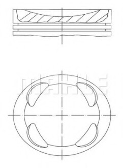 Поршень Citroen Berlingo/Peugeot Partner 1.6 09- (77.25mm/+0.25) MAHLE / KNECHT 081 PI 00104 001