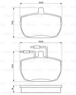 Колодки гальмівні (передні) Ford Transit/Iveco Daily 77-92 BOSCH 0986467590