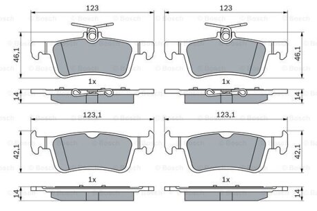 Колодки гальмівні (задні) Ford Fiesta 17- BOSCH 0986424866