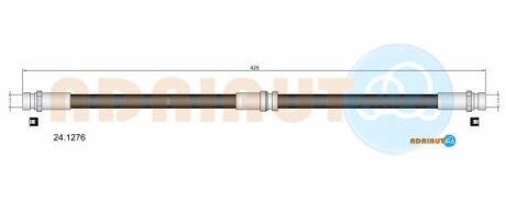 MITSUBISHI шланг гальмів.передн..L=425mm Pajero II 90-,Sport 98- ADRIAUTO 24.1276