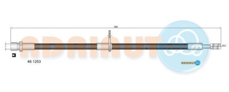 Гальм. шланг. передн. прав. SUBARU FERESTER -08 ADRIAUTO 46.1253