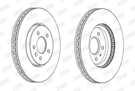 OPEL Гальмівний диск передн. ASTRA J (P10) 1.3 CDTI 09-15 Jurid 562852JC-1