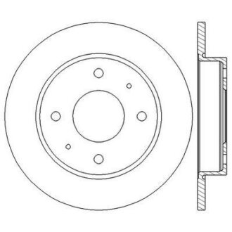 MITSUBISHI диск гальмівний задній Colt -12, SMART Forfour Jurid 562574JC