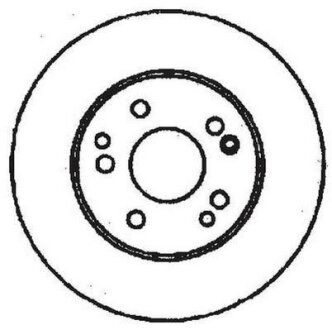 DB диск гальмівний передн.(вент.)W124/201(284*22) Jurid 561331JC