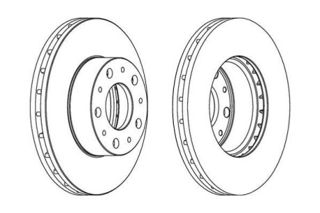 FIAT диск гальмівний передн. Ducato 06- (280*28) Jurid 562468JC