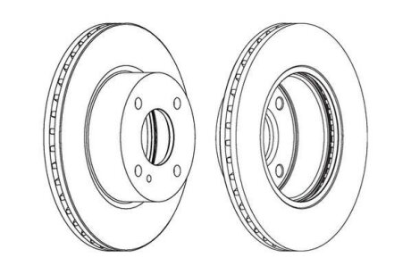 FORD диск гальм.передн. Fiesta 08- Jurid 562539JC