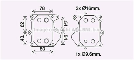 AVA CITROEN Оливний радіатор (без корпуса) Jumper, Fiat Ducato, Ford Transit, Peugeot Boxer 2.2HDI/TDCi 06- AVA COOLING FD3625