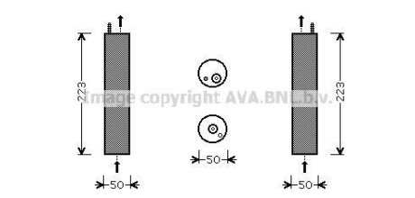 AVA CHEVROLET Осушувач кондиціонера LACETTI 1.4, 1.6, 1.8, 2.0 05-, NUBIRA, DAEWOO AVA COOLING DWD057