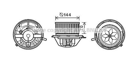 AVA DB Вентилятор салону A-CLASS (W169), B-CLASS Sports Tourer (W245) AVA COOLING MS8607