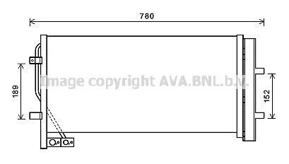 AVA VW Радіатор кондиціонера (конденсатор) з осушувачем Audi Q3 11- AVA COOLING AI5382D