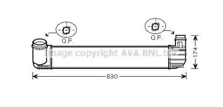 AVA RENAULT Інтеркулер Grand Scenic III, Megane III 1.9dCi/2.0TCe AVA COOLING RTA4411