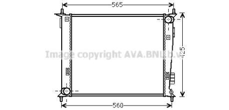 AVA KIA Радіатор системи охолодження двигуна SOUL I 1.6 09- AVA COOLING KAA2143