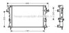AVA RENAULT Радіатор охолодження двиг. LAGUNA 1,6-1,8 00- AVA COOLING RTA2290 (фото 1)