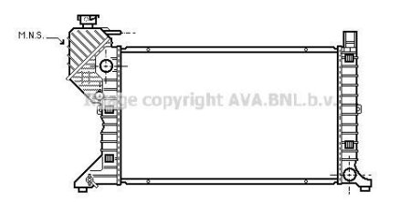 AVA DB Радіатор охолодження двиг. SPRINTER CDI 00- AVA COOLING MSA2300