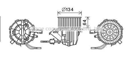 AVA VW Вентилятор салону Audi A4/5,Q5 08- AVA COOLING AI8391