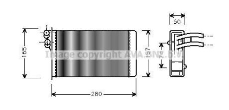 AVA AUDI Радіатор опалення 80 86-, 90 87- AVA COOLING AI6141