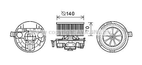 AVA RENAULT Вентилятор салона Megane II AVA COOLING RT8570