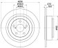 SUBARU диск гальмівний задн. Legacy III,IV 98-, Outback 00- HELLA 8DD 355 113-791 (фото 1)