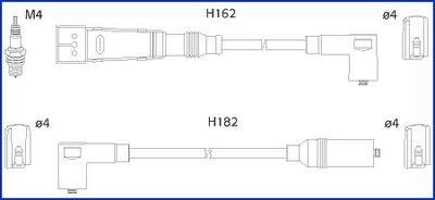 HUCO SEAT дріт запалювання IBIZA,CORDOBA 1.4I 93-. VW Golf III 1,4 HITACHI 134785