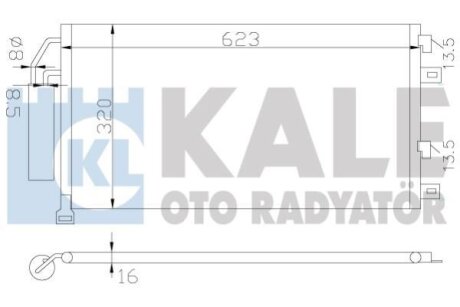 MINI Радіатор кондиціонера (конденсатор) (R50, R53), (R52) Kale 384700