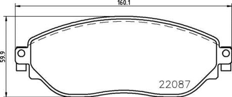 Комплект гальмівних колодок BREMBO P 59 082