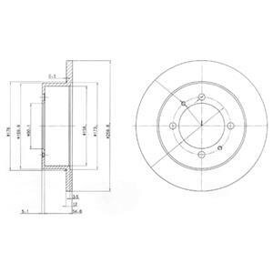 HYUNDAI Гальмівний диск задн.SONATA III Delphi BG3609