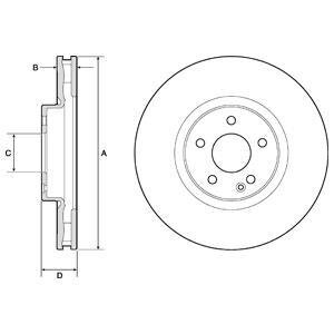 DB диск гальмівний передн. Vito 14- Delphi BG9174C