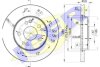 Диск гальмівний (передній) MB E-class (W124/S124/C124) 93-98/MB 190 82-93 (284x22) (з покр.)(вентил.) ICER 78BD7200-2 (фото 1)